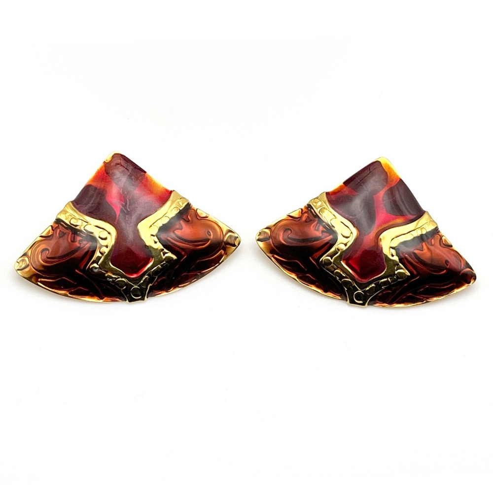 Edgar Berébi Vintage 80's Oversized Post Earrings